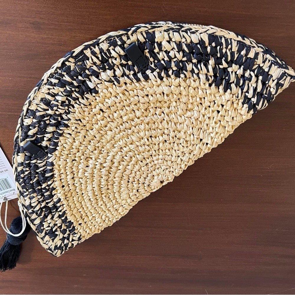 Sustainable Sseko crafted, Fair Trade Woven Crescent Clutch, NWT